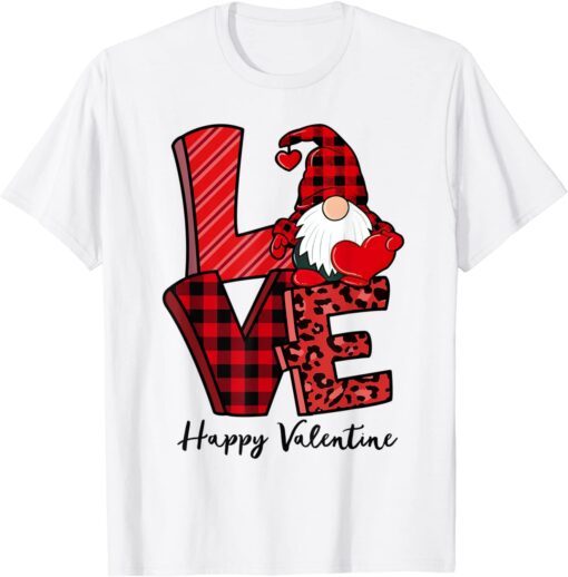 Love Gnome Valentines Day, Love Valentine Gnomes Heart Tee Shirt