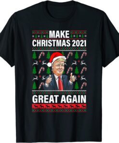 Make Christmas 2021 Great Again Trump Santa Hat Xmas 2022 Shirt