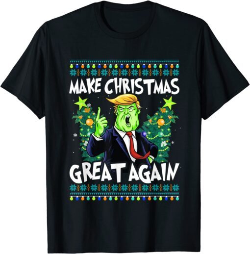 Make Christmas Great Again ELF Trump Christmas Tee Shirt