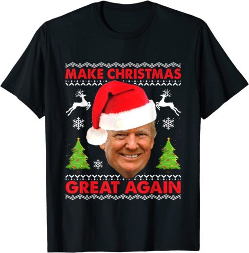 Make Christmas Great Again Trump Ugly Christmas Pajamas Tee Shirt