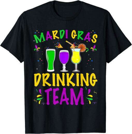 Mardi Gras Party Drinking Team Crawfish Carnival Parade Tee Shirt