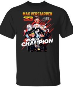 Max 33 Verstappen World Champion Formula 1 Official Tee shirt