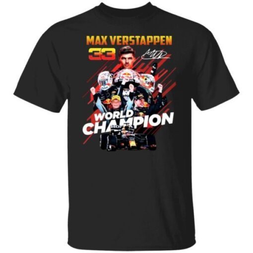 Max 33 Verstappen World Champion Formula 1 Official Tee shirt