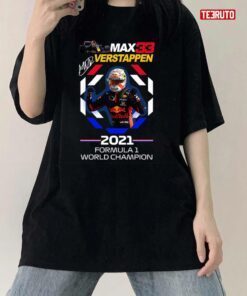 Max Verstappen 2021 Formula 1 World Champion Tee Shirt