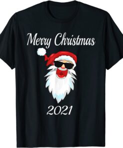 Merry Christmas 2021 Laughing Santa Tee Shirt