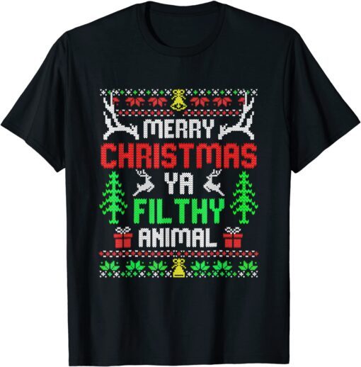 Merry Christmas Animal Filthy Ya 2022 Tee Shirt