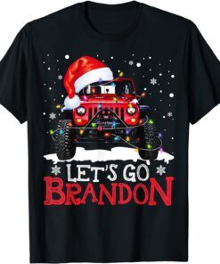 Merry Christmas Let's Go Branson Brandon Santa Hat Tee Shirt