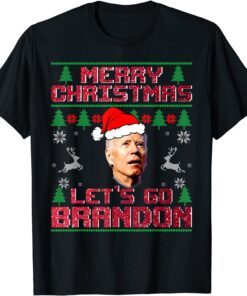 Merry Christmas Let's Go Branson Brandon Ugly X-mas Tee Shirt