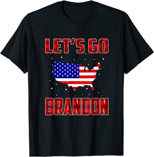 Merry Christmas Let's go Branson Brandon Buffalo Plaid Tee Shirt