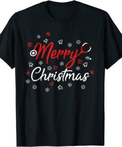 Merry Christmas Nurse Nursing Stethoscope, Merry Christmas T-Shirt