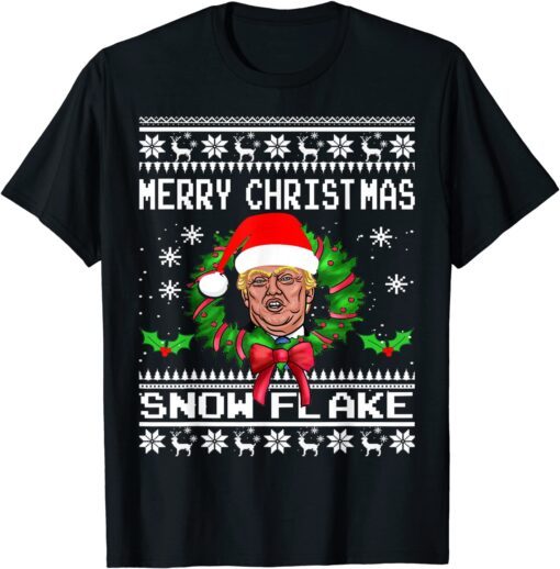 Merry Christmas Santa Trump Ugly Xmas Sweater Tee Shirt