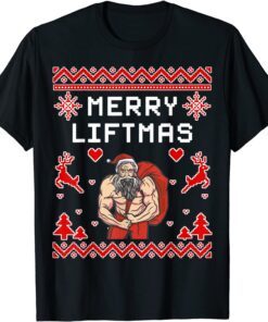 Merry Fitmas Fit Santa Claus Bodybuilding Christmas Tee Shirt