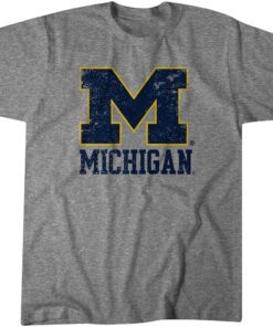 Michigan Gray Block M Shirt