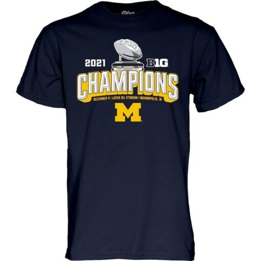 Michigan Wolverines 2021 Big Ten Conference Football Tee Shirt