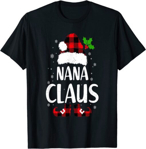 Nana Claus Christmas Pajamas Santa Tee Shirt
