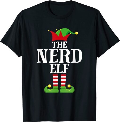Nerd Elf Family Matching Christmas Group Elf Pajama Tee Shirt