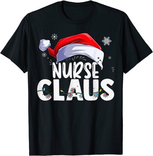 Nurse Santa Claus Christmas Matching Costume Tee Shirt