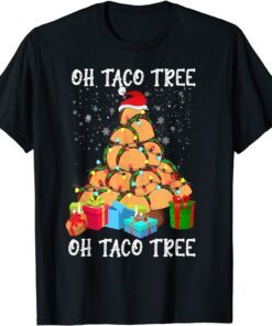 Oh Taco Tree Mexican Food Taco Lover Christmas Xmas Tee Shirt