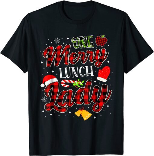 One merry Lunch Lady Christmas Xmas Tee Shirt