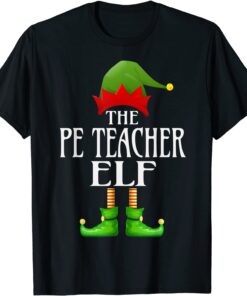 PE Teacher Elf Xmas Family Matching Christmas Pajama Tee Shirt