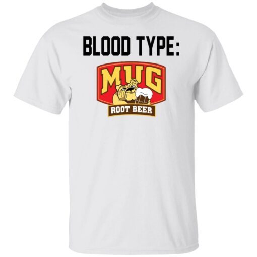 Pit Bull Blood Type Mug Root Beer Tee shirt