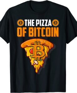 Pizza of Bitcoin Retro BTC Cryptocurrency Blockchain Crypto Tee Shirt