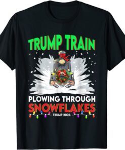 Plow Snowflakes This Xmas Trump Train 2024 Family Matching Tee Shirt