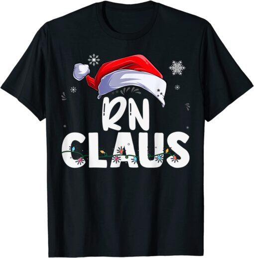 RN Registered Nurse Claus Christmas Matching Costume Tee Shirt