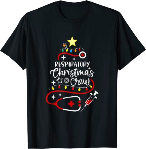 RT Respiratory-Therapist Nurse Respiratory-Christmas Crew Tee Shirt