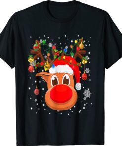 RUDOLPH Red Nose Reindeer Santa Christmas Tee Shirt