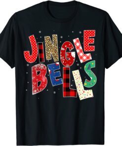 Red Plaid Jingle Bells Christmas Family Pajama Tee Shirt