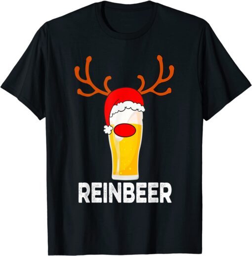 Reinbeer Reindeer Beer Christmas Pajama Tee Shirt