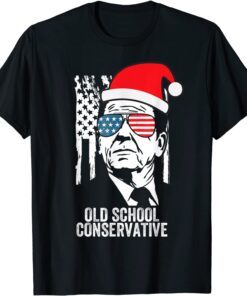 Republican Christmas Old School Conservative Ronald Reagan Tee Shirt