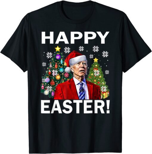 Santa Biden Happy Easter Christmas Tee Shirt