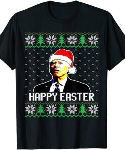 Santa Biden Happy Easter Ugly Christmas Tee Shirt