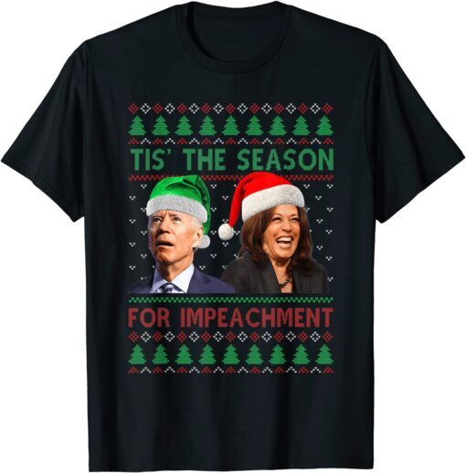 Santa Biden Tis The Season For Impeachment Christmas Sweater Tee Shirt