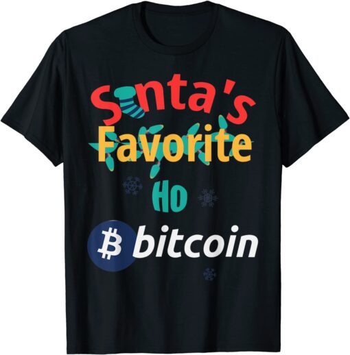 Santa Favorite Ho Bitcoin Story Planner Tee Shirt