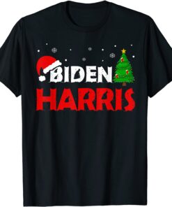 Santa Hat Joe Biden & Kamala Harris Christmas Tee Shirt