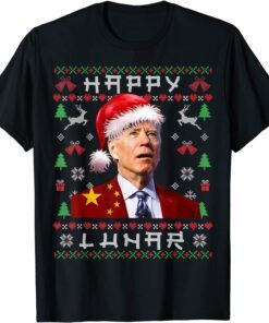 Santa Joe Biden Chine Happy Lular Ugly Christmas Sweater T-Shirt