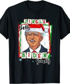 Santa Joe Biden Christmas Jingle Bells Biden Smells Tee Shirt