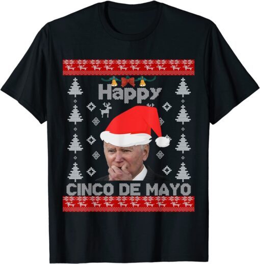 Santa Joe Biden Cinco De Mayo, Nacho Ugly Christmas Sweater T-Shirt