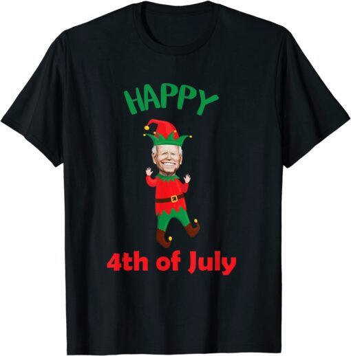 Santa Joe Biden Happy 4th of July Christmas Biden Santa Tee Shirt