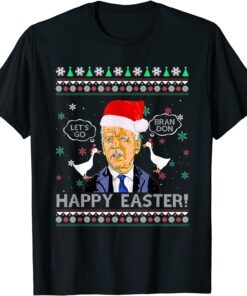 Santa Joe Biden Happy Easter Ugly Christmas 2022 T-Shirt