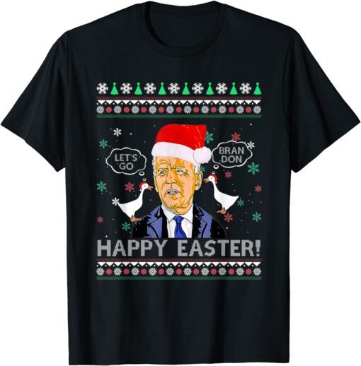 Santa Joe Biden Happy Easter Ugly Christmas 2022 T-Shirt