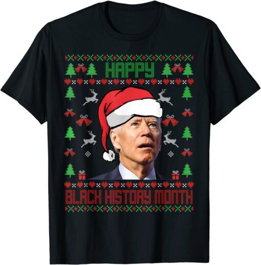 Santa Joe Biden Happy black history Ugly Christmas Sweater Tee Shirt