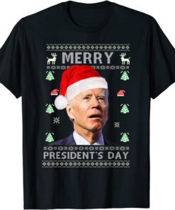 Santa Joe Biden Merry Presidents Day Sweater Tee Shirt