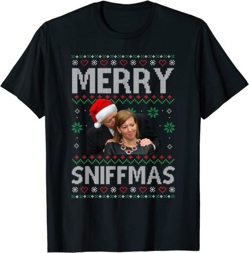 Santa Joe Biden Stephanie Carter Merry Sniffmas Christmas Tee Shirt