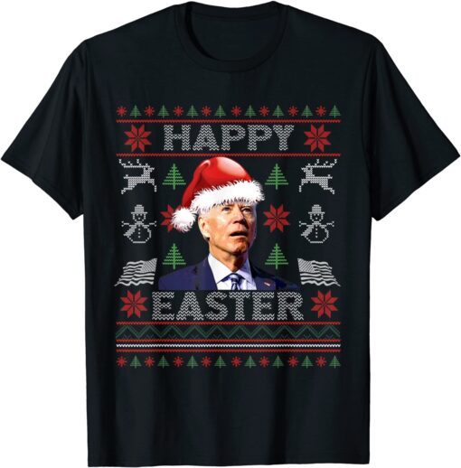 Santa Joe Binden Ugly Christmas Happy Easter Christmas Tee Shirt