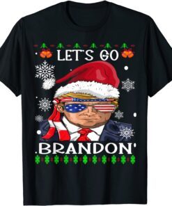 Santa Trump Let's Go 2024 Brandon Ugly Christmas Sweater Tee Shirt