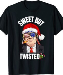 Santa Trump Sweet But Twisted Candy Christmas Holiday Tee Shirt